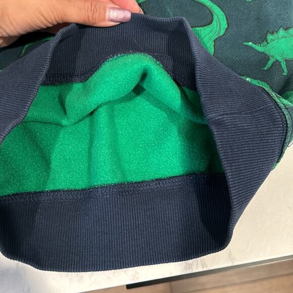 H&M Kids green blue Dinosaur hoodie summer winter Dino core size 4-6 - Picture 3 of 5